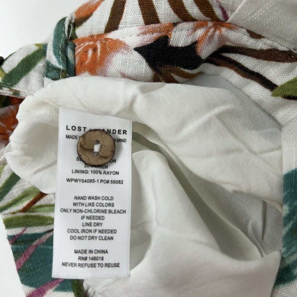 Anthropologie Lost and Wander Linen Shorts Womens Size Medium M Tropical - Picture 9 of 11